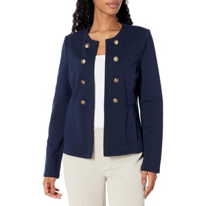 image:imageNautica Womens Open Front Knit Captains Jacket JacketBlue