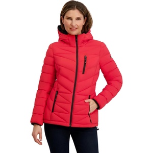 image:imageNautica Womens Packable Stretch Puffer Jacket With Adjustable HemCoral