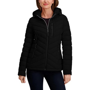image:imageNautica Womens Packable Stretch Puffer Jacket With Adjustable HemInk