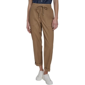 image:imageNautica Womens Pull on Cuffed Solid Ankle Length PantsTigers Eye
