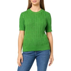 image:imageNautica Womens Short Sleeve Crew Neck Cable Solid SweaterNew Leaf