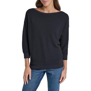 image:imageNautica Womens Short Sleeve Lurex VNeck PulloverNight Sky