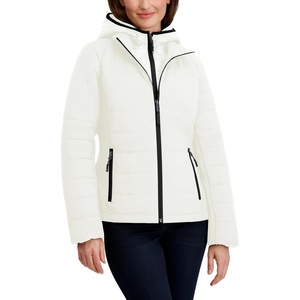 image:imageNautica Womens Short Stretch Hybrid Puffer JacketSail White