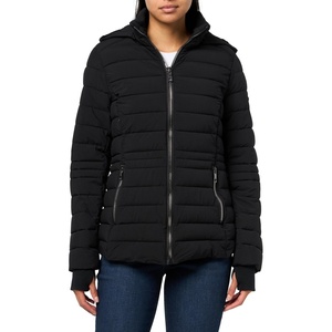 image:imageNautica Womens Short Stretch Puffer Jacket with Storm CuffsBlack