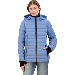 image:imageNautica Womens Short Stretch Puffer Jacket with Storm CuffsBlue