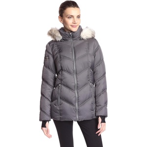 image:imageNautica Womens Short Stretch Puffer Jacket with Storm CuffsChrome