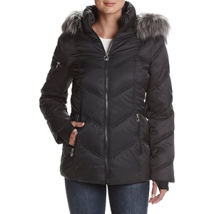 image:imageNautica Womens Short Stretch Puffer Jacket with Storm CuffsDeep Black