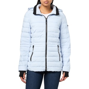 image:imageNautica Womens Short Stretch Puffer Jacket with Storm CuffsHeather Blue