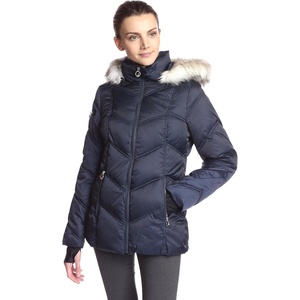 image:imageNautica Womens Short Stretch Puffer Jacket with Storm CuffsMarine