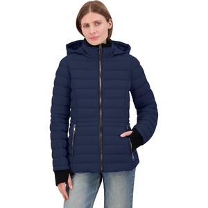 image:imageNautica Womens Short Stretch Puffer Jacket with Storm CuffsNavy Seas