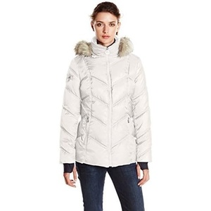 image:imageNautica Womens Short Stretch Puffer Jacket with Storm CuffsPebble