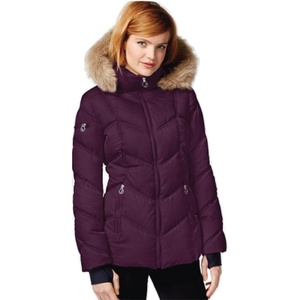 image:imageNautica Womens Short Stretch Puffer Jacket with Storm CuffsPurple