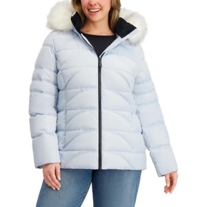 image:imageNautica Womens Short Stretch Puffer Jacket with Storm CuffsSail Cream