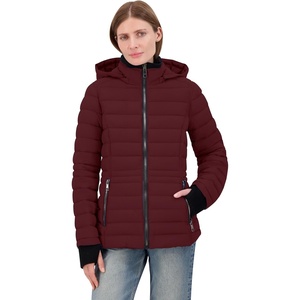 image:imageNautica Womens Short Stretch Puffer Jacket with Storm CuffsSpice