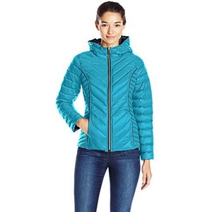 image:imageNautica Womens Short Stretch Puffer Jacket with Storm CuffsTourmaline