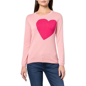 image:imageNautica Womens Soft Heart Long Sleeve Crewneck SweaterBridal RoseAster Pink