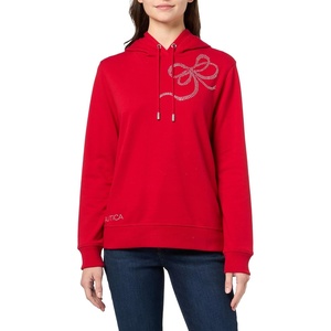 image:imageNautica Womens Solid Hoodie Pullover SweatshirtHaute Red