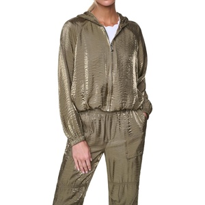 image:imageNautica Womens Solid Zipper Long Sleeve Hoodie SweatshirtBurnt Olive