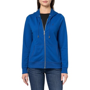 image:imageNautica Womens Solid Zipper Long Sleeve Hoodie SweatshirtTrue Blue