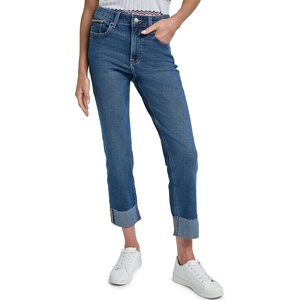 image:imageNautica Womens Straight Leg Denim Mid Rise JeanRuthie Wash