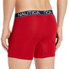 image:imageNautica Mens 3Pack Classic Cotton Stretch Boxer BriefsNautica RedCapriSwordfish Print Black