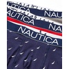 image:imageNautica Mens 3Pack Classic Cotton Stretch Boxer BriefsNautica RedPlatinum GreySail Print Peacoat