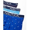 image:imageNautica Mens 3Pack Classic Cotton Stretch Boxer BriefsPeacoatAero BlueSail Printsurf the Web
