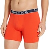 image:imageNautica Mens 3Pack Classic Cotton Stretch Boxer BriefsPeacoatOrange PoppyAnchor Print Cobalt