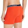 image:imageNautica Mens 3Pack Classic Cotton Stretch Boxer BriefsPeacoatOrange PoppyAnchor Print Cobalt
