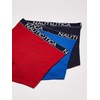 image:imageNautica Mens 3Pack Classic Cotton Stretch Boxer BriefsSea CobaltPeacoatSail Print Nautica Red