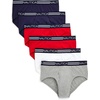 image:imageNautica Mens 6 Pack Classic Cotton Fly Front BriefsPeacoatNautica RedHeather GreyWhite 6 Pack