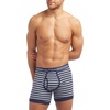 image:imageNautica Mens Classic Cotton 3Pack Boxer BriefsPeacoatAero BlueStripe Heather Grey Peacoat