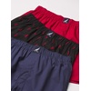 image:imageNautica Mens Classic Cotton 3Pack Woven BoxersNautica RedPeacoatLobster Black