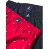 image:imageNautica Mens Classic Cotton 3Pack Woven BoxersPeacoatBuffalo Check Tidal GreenHoliday Sail Print Red