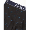 image:imageNautica Mens Cotton Stretch 4 Pack Boxer BriefsBlackBright CobaltStripe 2Sail Print