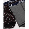 image:imageNautica Mens Cotton Stretch 4 Pack Boxer BriefsBlackHeather GreyStripe 2Anchor Print