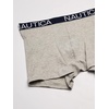 image:imageNautica Mens Cotton Stretch 4 Pack Boxer BriefsBlackHeather GreyStripe 2Anchor Print
