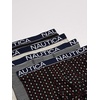 image:imageNautica Mens Cotton Stretch 4 Pack Boxer BriefsBlackHeather GreyStripe 2Anchor Print
