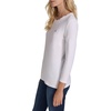 image:imageNautica Womens 34 Sleeve Length Cotton Solid Scalloped Knit TopBright White
