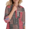 image:imageNautica Womens Button Front Long Sleeve Roll Tab ShirtBlack Multi
