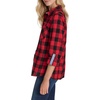 image:imageNautica Womens Button Front Long Sleeve Roll Tab ShirtBlackHaute Red