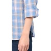 image:imageNautica Womens Button Front Long Sleeve Roll Tab ShirtBlue Haze Multi