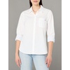 image:imageNautica Womens Button Front Long Sleeve Roll Tab ShirtBright White