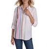 image:imageNautica Womens Button Front Long Sleeve Roll Tab ShirtConfetti