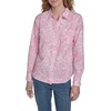 image:imageNautica Womens Button Front Long Sleeve Roll Tab ShirtEnglish Rose Multi