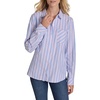 image:imageNautica Womens Button Front Long Sleeve Roll Tab ShirtFrench Blue Multi