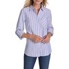 image:imageNautica Womens Button Front Long Sleeve Roll Tab ShirtFrench Blue Multi