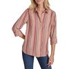 image:imageNautica Womens Button Front Long Sleeve Roll Tab ShirtHaute Red Multi
