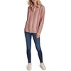 image:imageNautica Womens Button Front Long Sleeve Roll Tab ShirtHaute Red Multi