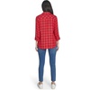 image:imageNautica Womens Button Front Long Sleeve Roll Tab ShirtNew Haute Red Multi